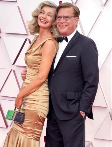 Oliver Orion Ocasek's mother Paulina Porizkova with her current partner Aaron Sorkin